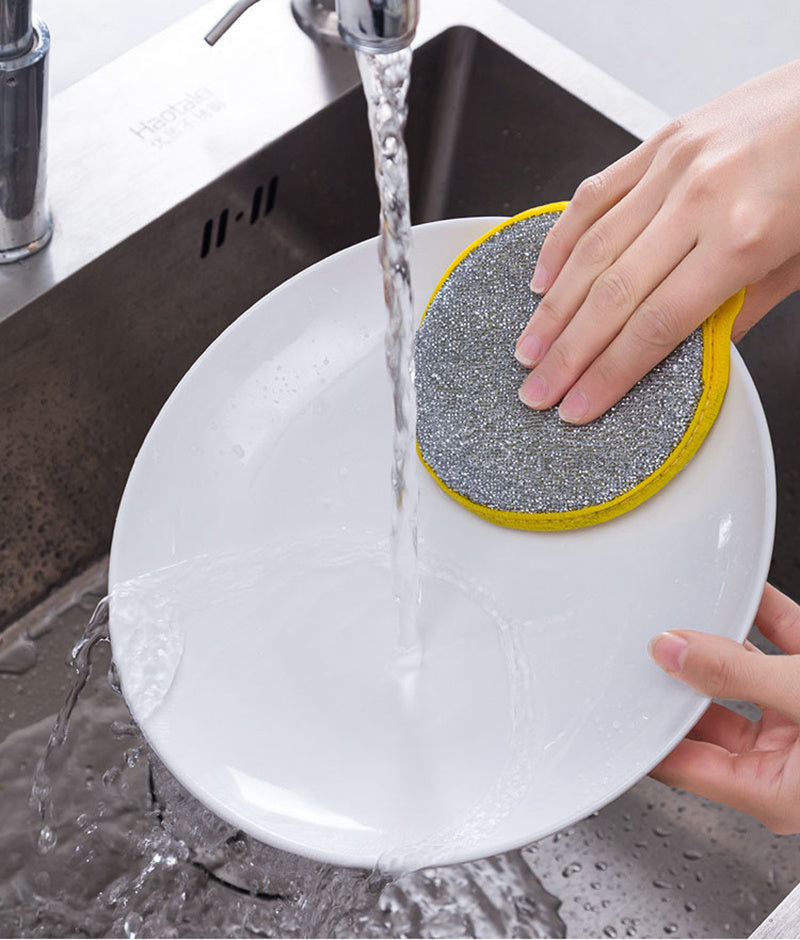 [Dishwashing Sponge] 5/10pcs Double Side Dishwashing Sponge - Pan Pot Dish Wash Sponges - Household Cleaning Tools - Kitchen Tableware - Dish Washing Brush