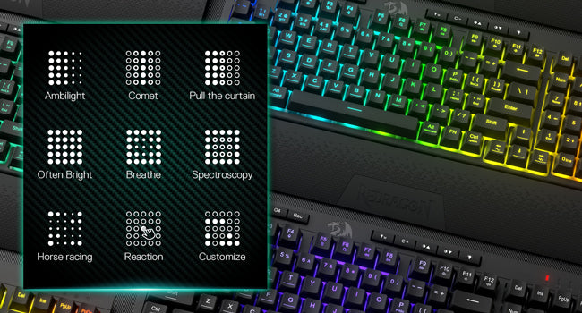 Redragon K515 PRO Shiva RGB Wireless 98 Keys Mechanical Membrane Gaming Keyboard, Smooth Linear Switch, Detachable Wrist Rest