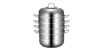 SucceBuy 5 Layer Food Steamer 28-30cm Stainless Steel Stock Pot for Home Steaming Dumplings Vegetables Rice Cooking Steamed Dish