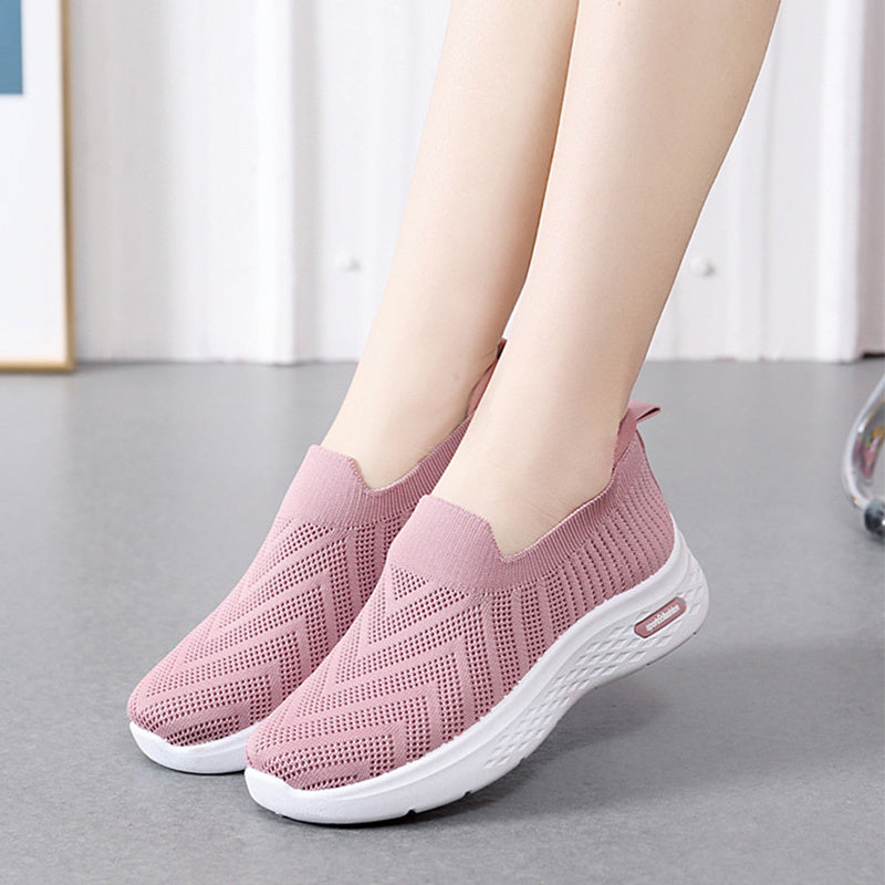 Casual Mesh Shoes Sock Slip On Flat Shoes For Women Sneakers Casual Soft Sole Walking Sports Shoe - Belvar