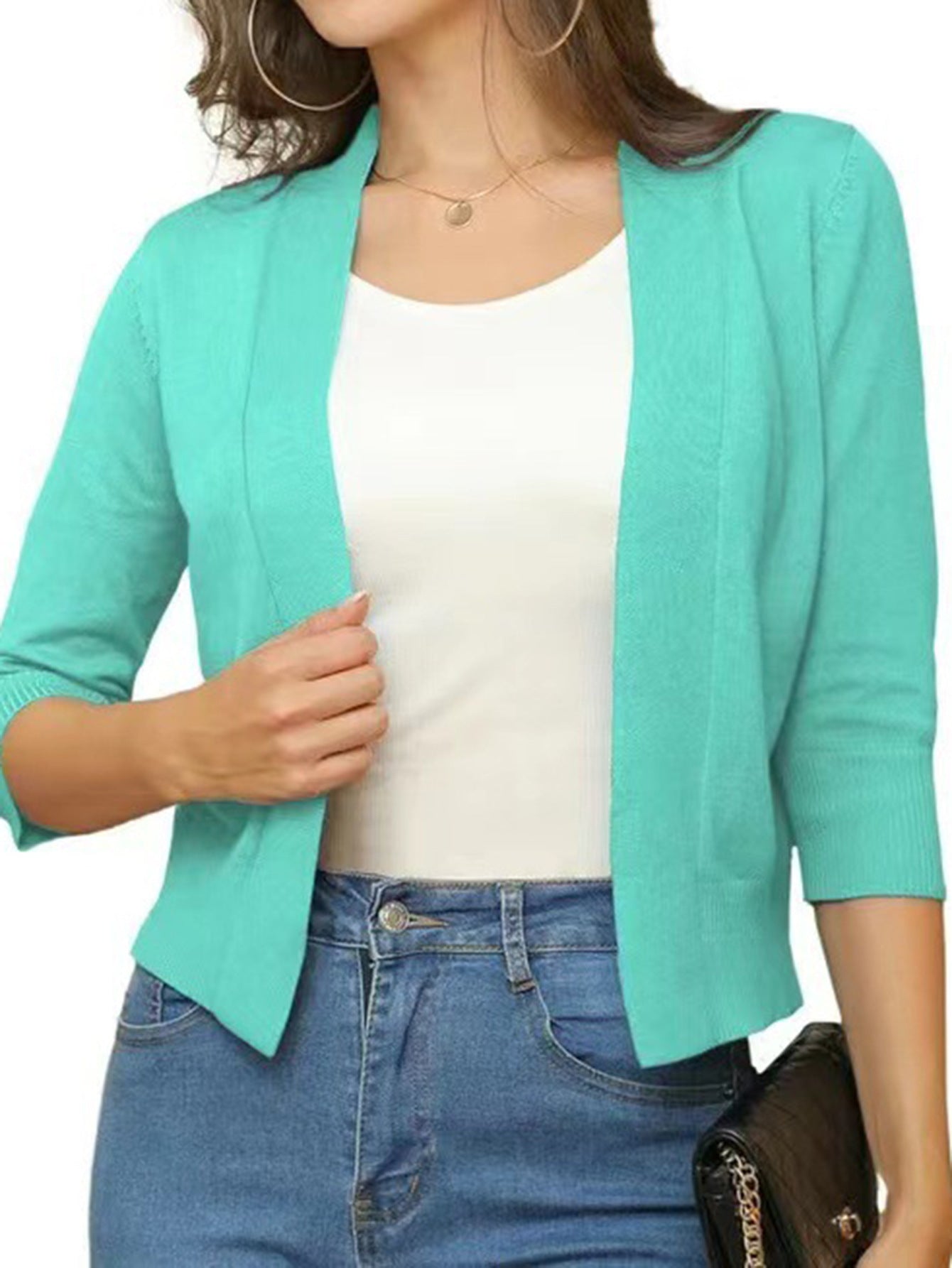 Simple Versatile Short Jacket Knitted Cardigan