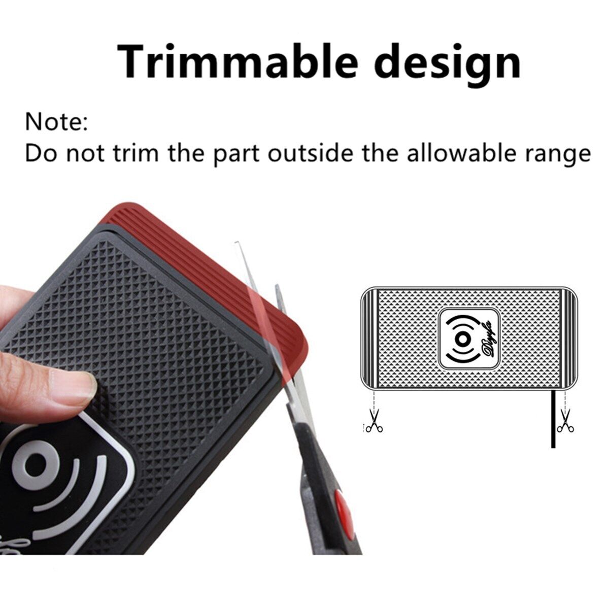 Wireless Car Charger, Fast Charging Board with USB Connector, Short Circuit Protection, Non-slip Phone Charging Pad, Without Battery