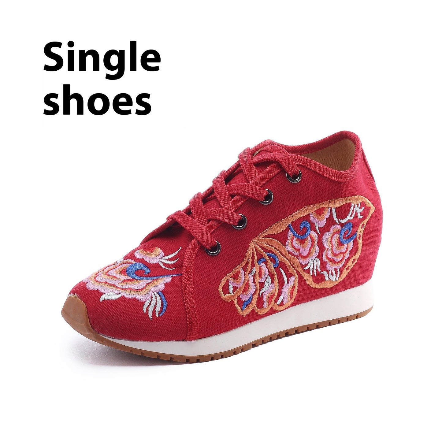 Travel Canvas Embroidered Sneaker Casual Fashion Cloth Shoes Ladies