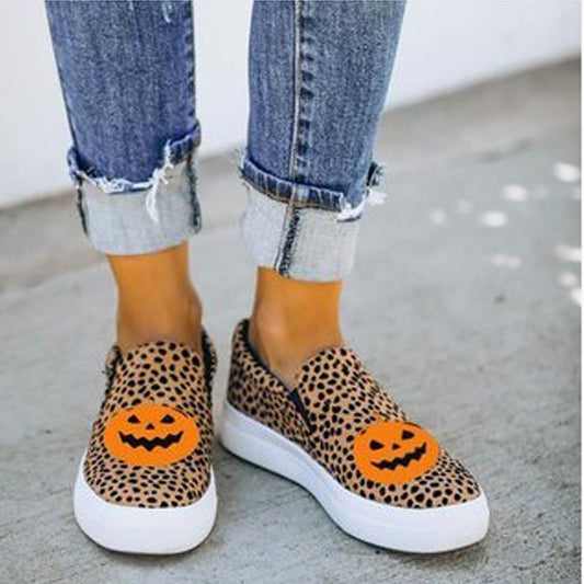 Halloween Bat Canvas Flat Shoes - Belvar