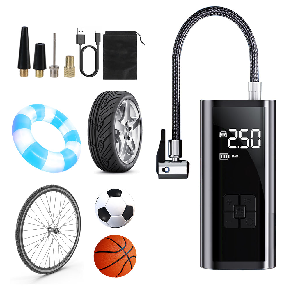 Wireless Portable Inflatable Pump Car Air Compressor Super Long Battery Life Electric Tire Inflator Pump for Motorcycle Balls