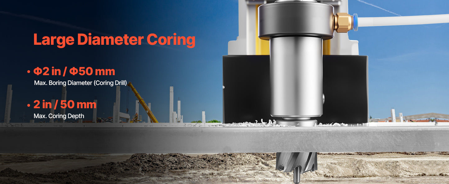 SucceBuy Magnetic Drill Boring Diameter Portable Electric Mag Drill Press Drilling Machine Metal Surface Industrial Improvement